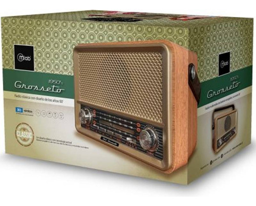 Radio Parlante Mlab Retro Grosseto Bluetooth Usb Fm