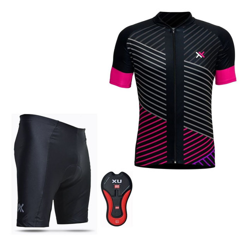 Kit Roupa Bike Mattos Bermuda Camisa Feminina Ciclismo