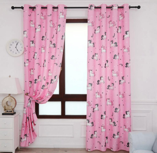 Juego De Cortinas Blackout Gruesas Infantil; 2,25x140 Cm