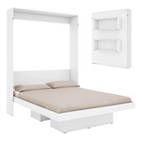 Base Cama Matrimonial Abatible Blanca Kingshouse Desmontable