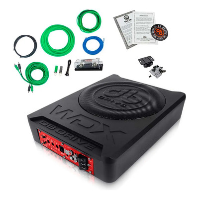 Paquete De Subwoofer Amplificado Db Drive Wdx-as10 10 Pulgadas 900 Watts Máximo 250 Watts Rms Con Kit De Instalación Db Link Gk8-manl Calibre 8 Ga 5.18 Metros | Meses sin interés
