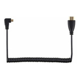 Cable Hdmi - Stretch Spring Right Angled 90 Degree Micro Hdm