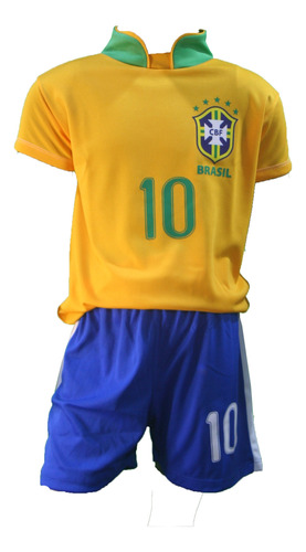 Camiseta + Short Brasil - Adulto.
