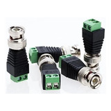 50 Conector Bnc Balun Macho Camaras Vigilancia Cctv