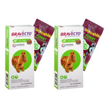 Kit 2 Bravecto Antipulgas E Carrapato De 10 A 20 Kg Cães