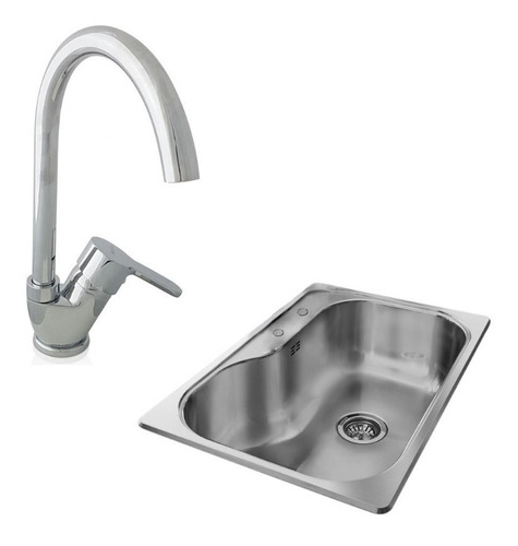 Combo Cocina Bacha Luxor Mini + Monocomando Mesada Betis 