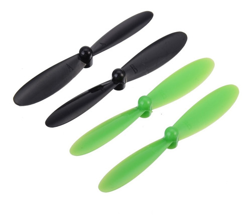 Hélices Verdes/preto Drone Hubsan X4 H107c H107 H107l H107d