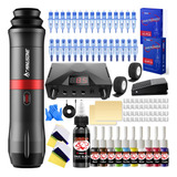 Rotary Tattoo Pen Kit Para Principiantes Con 30 Cartuchos A.