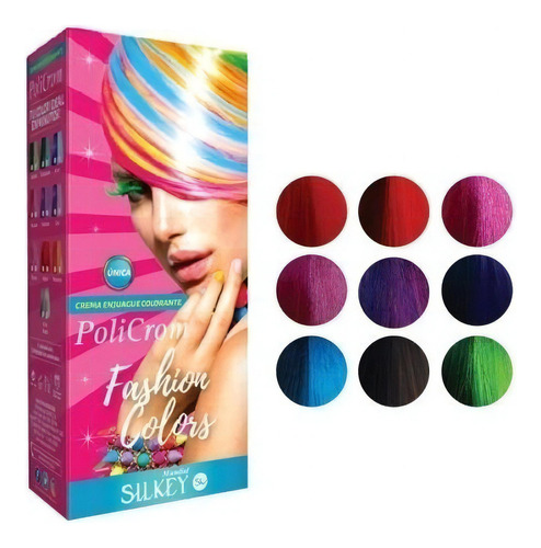 Kit Matizador Silkey  Pilicrom Crema Enjuague Colorante Tono Azul Para Cabello