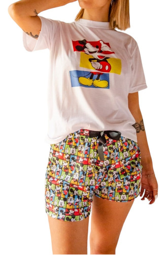 Pijama Verano Adultos Mickey Multicolor