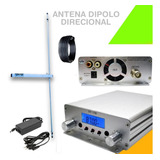 Transmissor Para Rádio Fm 15w D+ Antena Dipolo Direcional