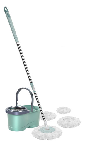 Balde Spin Mop 360 Centrifuga Cesto De Inox Esfregão Refis