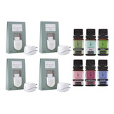 Kit 4 Difusor Elétrico Standard E 6 Essências 10ml Via Aroma