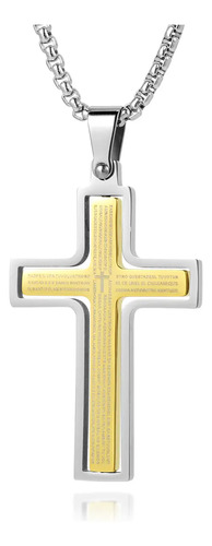 Dije De Cruz Oro Laminado 18k Cadena Adecuado Hombres Mujer