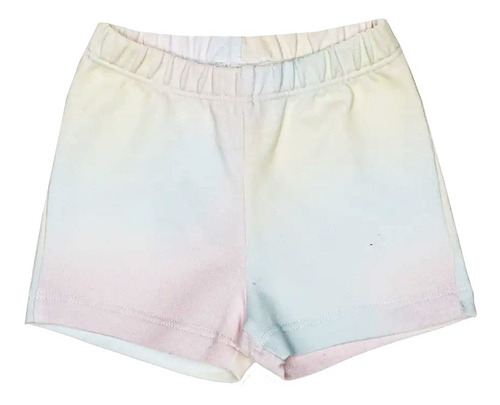 Short Bermuda Bebe Nena Grisino Arco Iris Unicornio Algodón