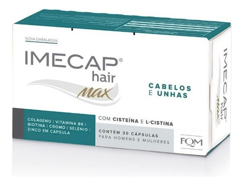 Imecap Hair Max Cabelos E Unhas Com 30 Cápsulas