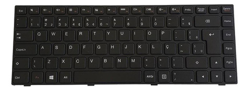 Teclado Lenovo 100-14iby Portugués Color Negro