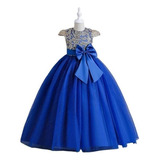 Vestido Para Niña Fiesta Cumpleaño Princesa Graduación Navid