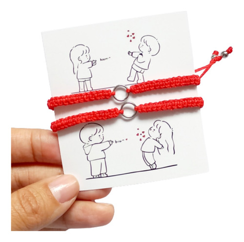 Pulseras Promesa,hilo Rojo Para Parejas 