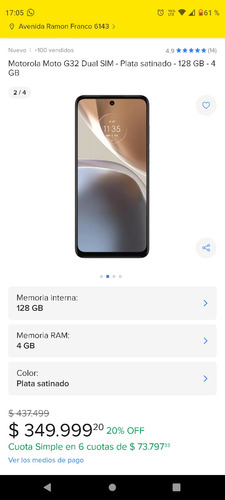 Celular Motorola Moto G32