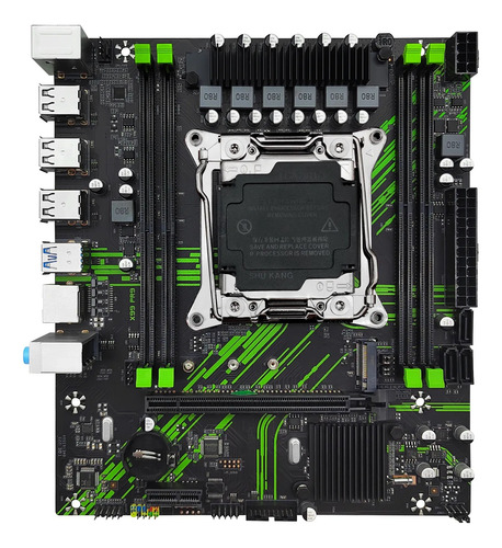 Placa Mae Machinist Pr9 X99 Micro Atx Black Green Xeon