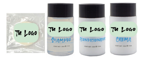 Jabón, Shampoo, Acond. Y Crema Personalizados -200 Pzas.