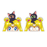 Sticker 3d Movimiento Anime Sailor Moon Serene Gato Luna