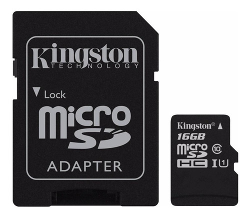 Tarjeta De Memoria Kingston Sdc10g2 Con Adaptador Sd 16gb