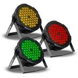 3 Cañones Led Par 54 X 3w Rgb + Ambar Full Color - Steelpro 