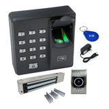 Control Acceso Zkteco X7 + Electroiman + Boton + 20 Rfid