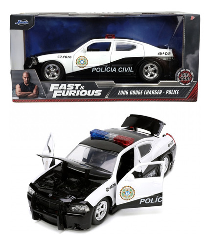 Dodge Charger 2006 Policia. Rapidos & Furiosos. Escala 1:24