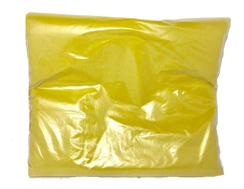 Saco De Lixo 60 Litros Amarelo Com 100 Unidades Resistente