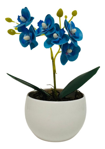 Vaso Flores Artificiais Arranjo Orquídea Decorativa Premium