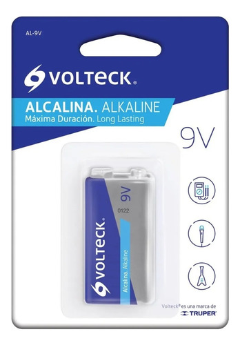 2 Pilas 9v Baterias Cuadradas Prismatica Alcalina 1200min