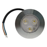 Balizador Spot Led Embutir Chao Piso Jardim 3w Ip66 Cor Da Cúpula Inox Luz Branco Frio Mgc