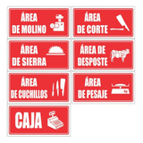 Kit Señales Carnicería Pack X7 - Aviso De 20x10 Cm