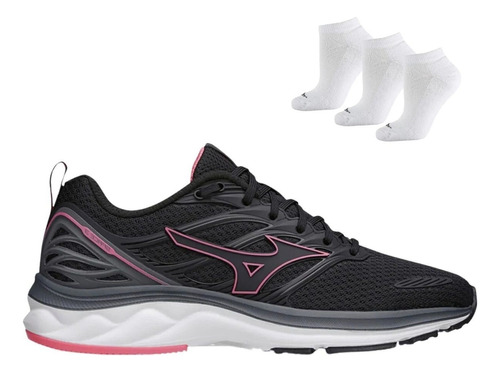 Tênis Mizuno Space 3 Feminino + 3 Pares De Meias