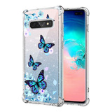 Funda Transparente Para Galaxy S10 Plus Diseno Mariposas