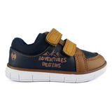 Zapato Velcro Casual Niño Azul Bubblegummers 5078-812