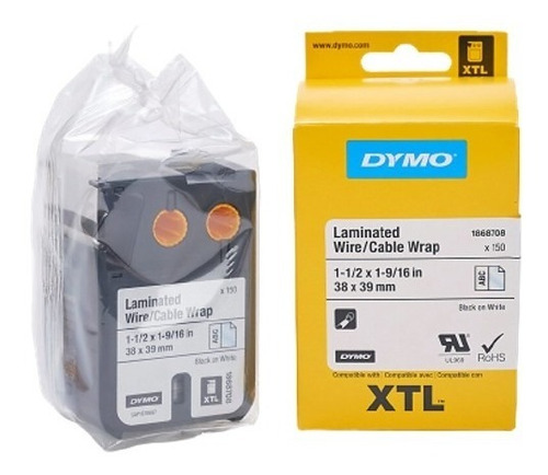 Cinta Dymo Xtl Envoltura Cable Laminado 38mm Ref. 1868708