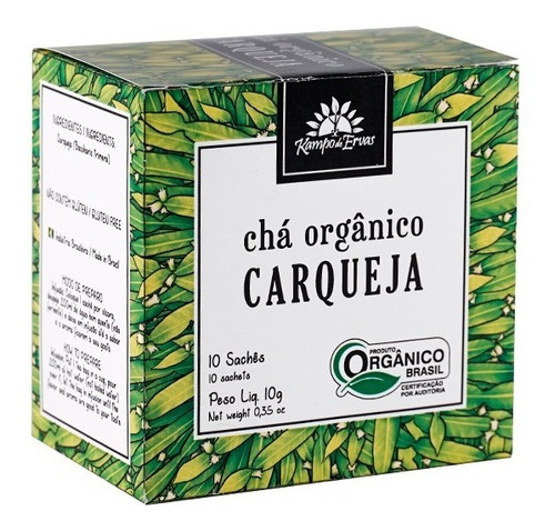 Chá Orgânico Carqueja Baccharis 10 Sachês Kampo De Ervas