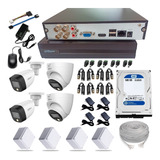 Kit Camaras Seguridad Dahua 2mp Fullcolor Dvr 4ch +4 Cam +d 