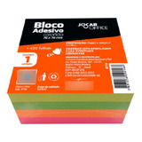 Bloco Adesivo Cubo Colorido 76x76 Jocar 400 Fls Post It