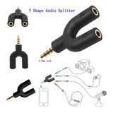 Adaptador Microfono Y Audifono 3.5 En U Splitter