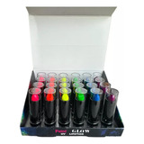 Caja De 24 Lápiz Pinta Cara Colores Flúor Glow Uv Neón 