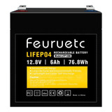 Lifepo4 Battery 12v 6ah 2000 Cycles Rechargeable Batter...