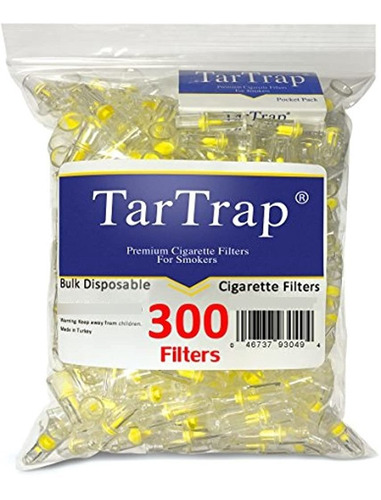 Tartrap Paquete De 300 Filtros Descartables Para Cigarrillos