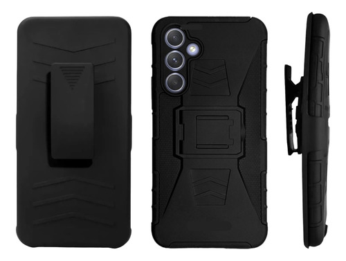 Funda Uso Rudo Clip Robot Con Mica Para Samsung