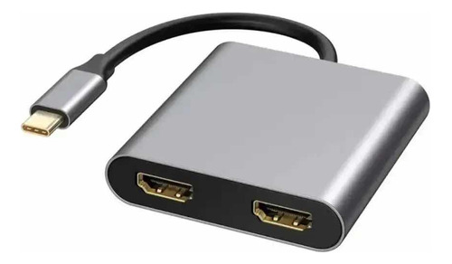 Adaptador Convertidor Usb Tipo C A Dos Puertos Hdmi Divisor