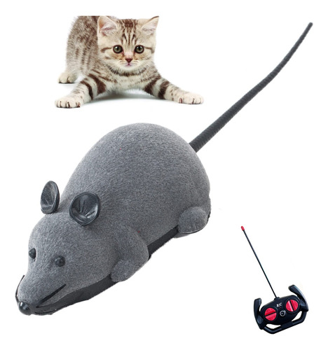 Ratón Eléctrico Con Control Remoto, Juguete Para Gato